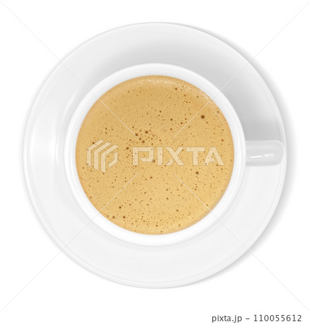 カフェオレのイラスト リアル 110055612