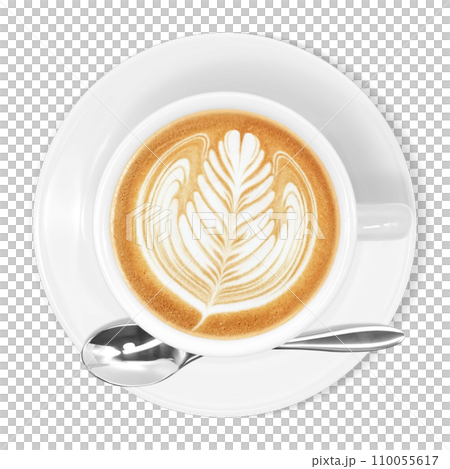 カフェラテのイラスト リアル カフェラテのイラスト リアル 110055617