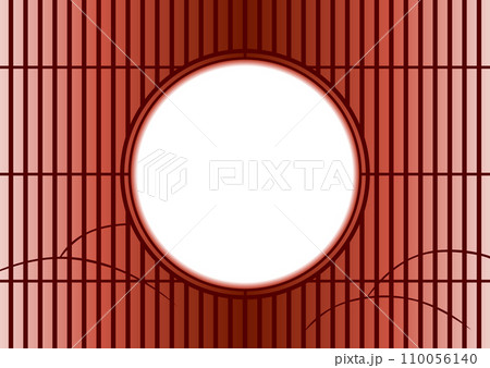 和　丸窓　背景　イラスト 110056140