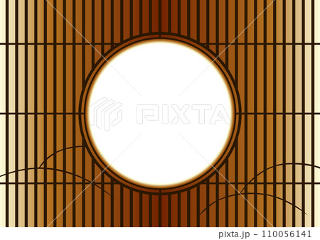 和　丸窓　背景　イラスト 110056141