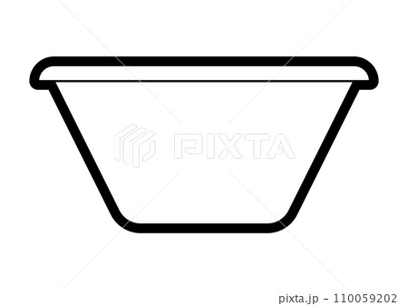 Illustration of cooking bowl. Stylized kitchen utensil item. 110059202