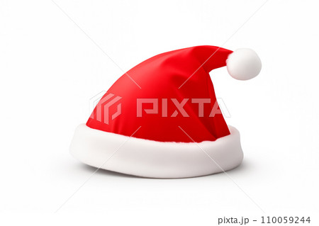 Santa Claus red hat isolated on white background 110059244