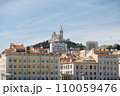 View of the Basilica of Notre-Dame of la Garde in Marseille, France. 110059476