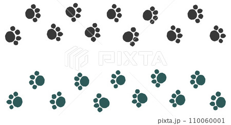 ペットで飼う犬や猫の可愛い肉球イラスト 110060001