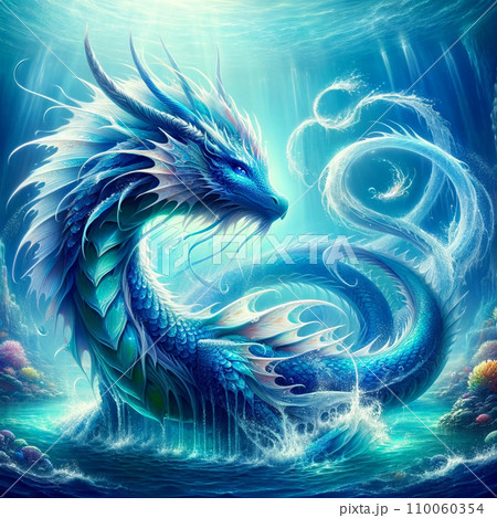 aqua dragon - Stock Illustration [110060354] - PIXTA