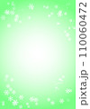 雪フレーム背景素材 グリーン 110060472