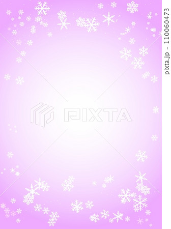 雪フレーム背景素材 ラベンダー 雪フレーム背景素材 ラベンダー 110060473