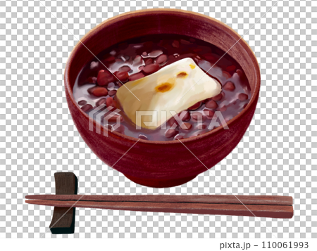 帶筷子的Oshiruko（紅碗） 110061993