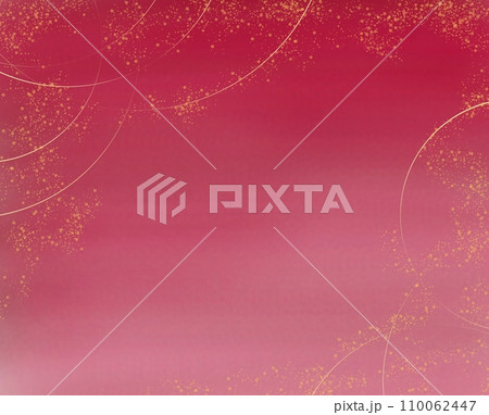 紅と金のキラキラ輝くオリエンタルな背景 110062447
