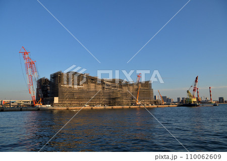工事現場　神戸アリーナ建設現場風景 110062609