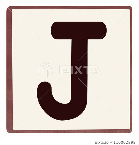 Alphabet letter J 110062898