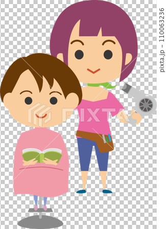 女性美容師のイメージイラスト 110063236