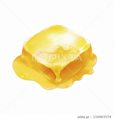 溶けるバターの水彩イラスト 110063574