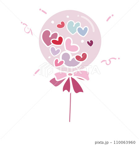 Valentine balloon with heart 110063960