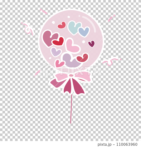 Valentine balloon with heart 110063960
