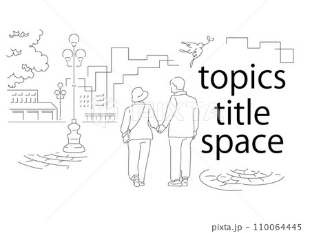 老夫婦_シニア_バレンタイン_敬老_nuance_illustration_town_people 110064445