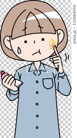 A woman taking care of acne 110064956