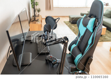 パソコン　編集作業　デュアルモニター 110065160