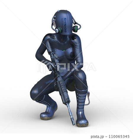 女性サイボーグ 110065345