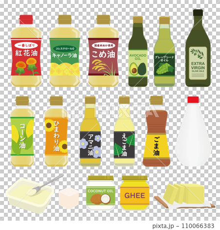 Cooking oil illustration set 110066383