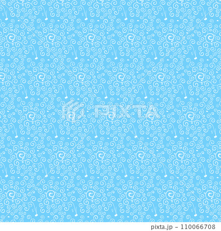 龍と二胡のパターン　水色 110066708