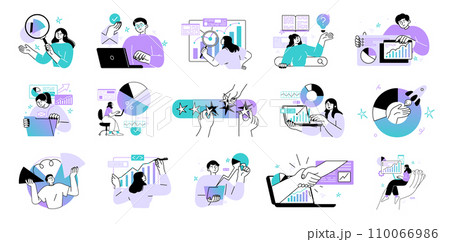 People work business workflow vector People work business workflow vector 110066986