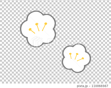 Simple plum illustration material 110066987