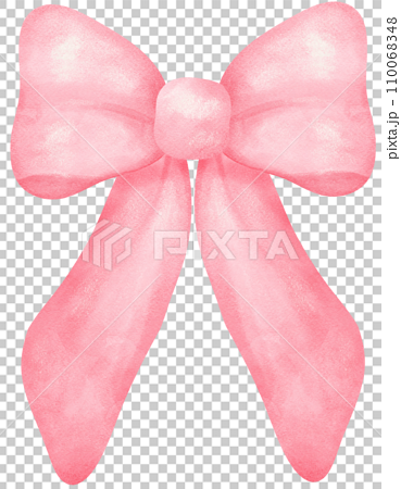 Pink Coquette ribbon bow watercolor hand drawn - Stock Illustration  [110068347] - PIXTA