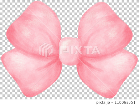 Pink Coquette ribbon bow watercolor hand drawn - Stock Illustration  [110068353] - PIXTA