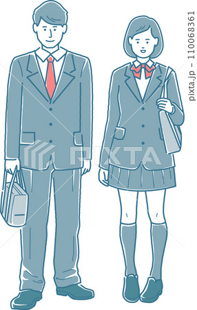 男女の学生　全身 110068361