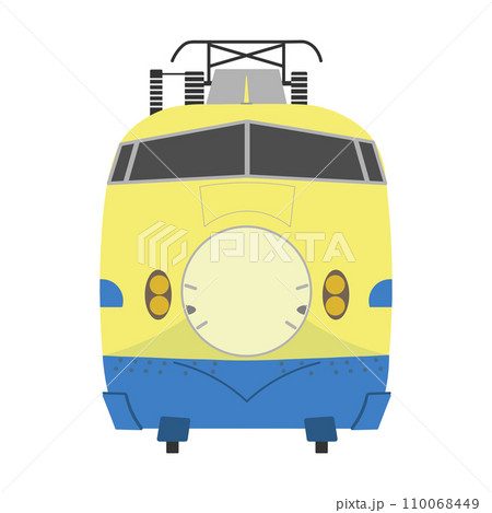 922形 ドクターイエロー シンプルなイラスト 922形 ドクターイエロー シンプルなイラスト 110068449