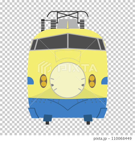 922形 ドクターイエロー シンプルなイラスト 922形 ドクターイエロー シンプルなイラスト 110068449