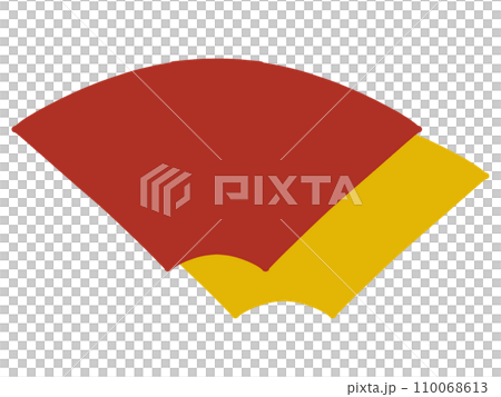 Simple fan-shaped illustration material Simple fan-shaped illustration material 110068613