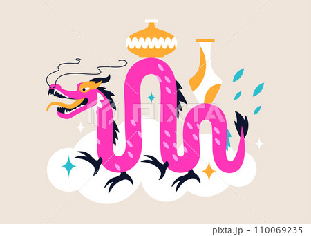 Chinese mythology - modern colored vector illustration Chinese mythology - modern colored vector illustration 110069235