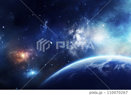 宇宙空間　銀河系の惑星 110070267