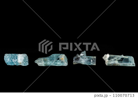 macro mineral stone aquamarine on a black background 110070713