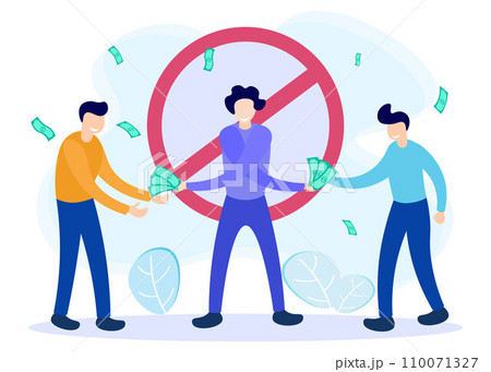 Illustration vector graphic cartoon character of money laundering 110071327