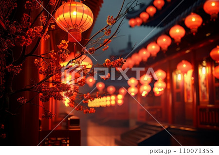 Lunar Fest Delight. Celebrating Chinese New Year Bliss 110071355