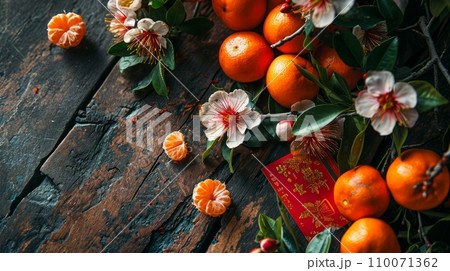Harmony in Red and Gold: A Grand Lunar Festivity Marking the Year of Abundance, Joy, and Prosperity in a Tapestry of Traditional Delights. 110071362