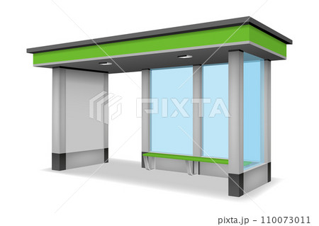 modern city bus stop vector illustration modern city bus stop vector illustration 110073011
