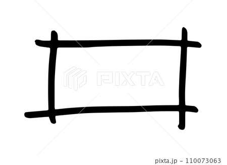 囲い枠　マジックで書いた手描き 110073063