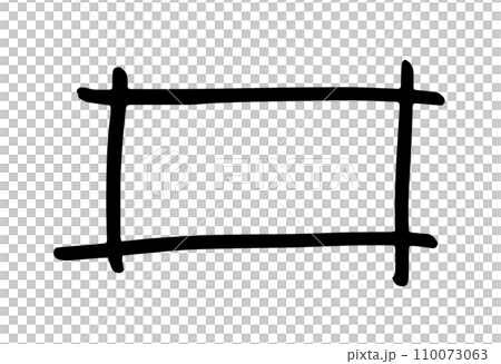 囲い枠　マジックで書いた手描き 110073063