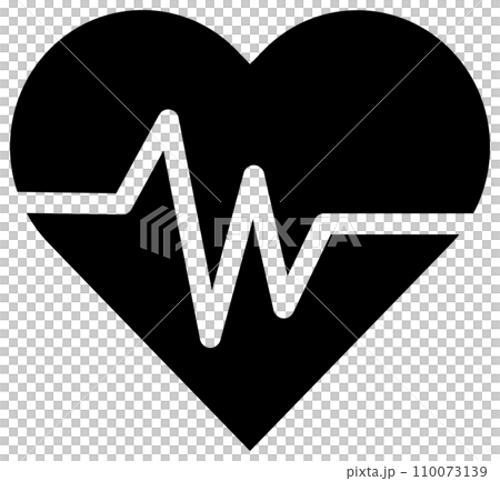 心臟心電圖示黑色 110073139