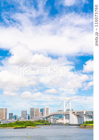 【東京都】真夏のお台場の都市風景 【東京都】真夏のお台場の都市風景 110073760