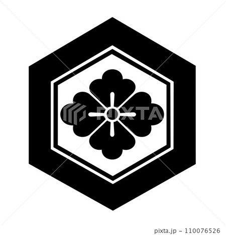 直江氏の家紋　亀甲に唐花菱 110076526