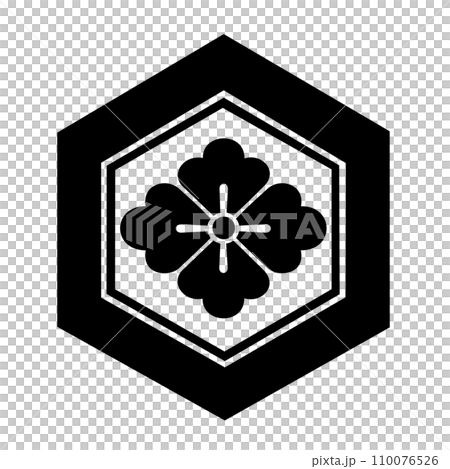 直江氏の家紋　亀甲に唐花菱 110076526