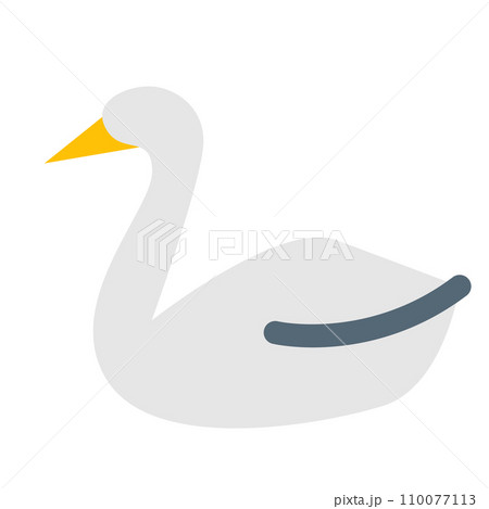 鳥、白鳥を表すカラースタイルのアイコン 110077113