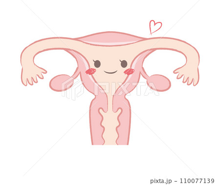 可愛い子宮のキャラクターイラスト 110077139
