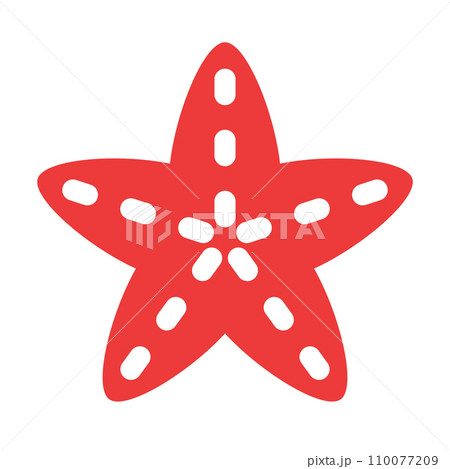 海の生物、ヒトデを表すカラースタイルのアイコン 110077209