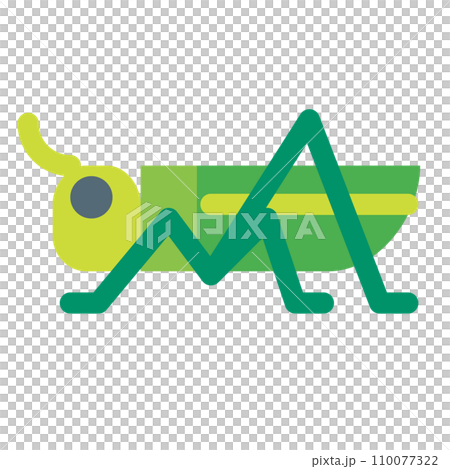 虫、バッタを表すカラースタイルのアイコン 虫、バッタを表すカラースタイルのアイコン 110077322